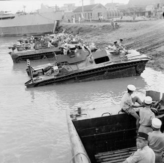 Opération amphibie du 1er REC en Indochine