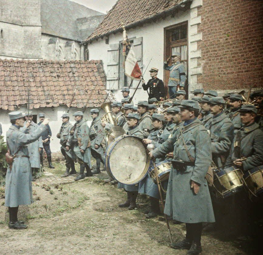 Fanfare du 77e régiment d'infanterie en 1915