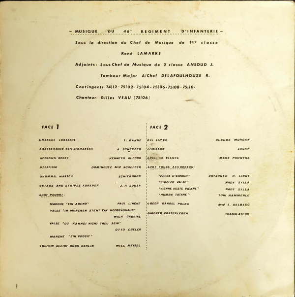 Disque 33Trs Musik schau 1975 Berlin